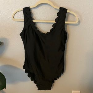 Black one piece bathing suit